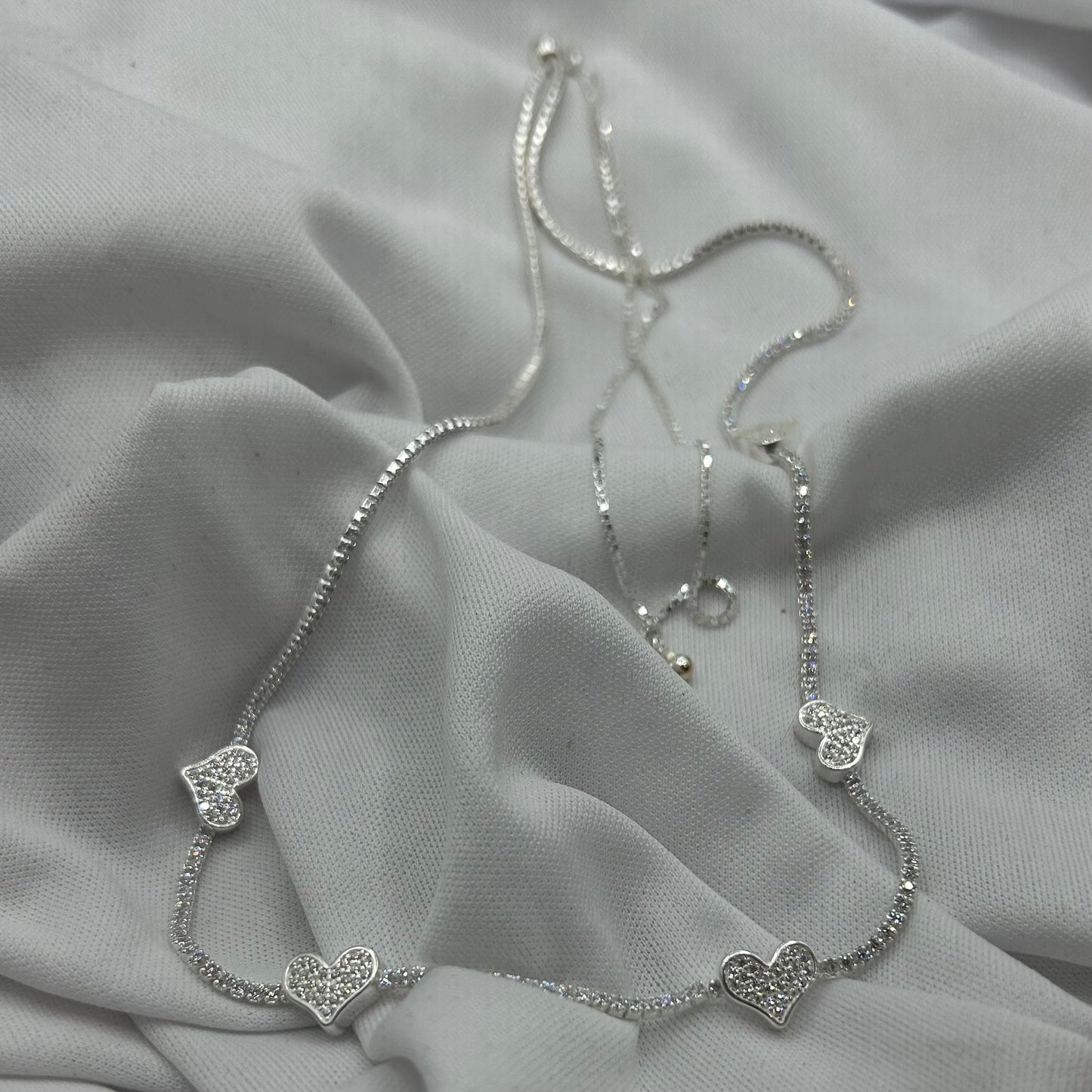 Corazones Pausados (Collar) Estilo Teni