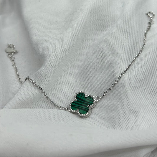 Trébol Solitario Verde (Pulsera)