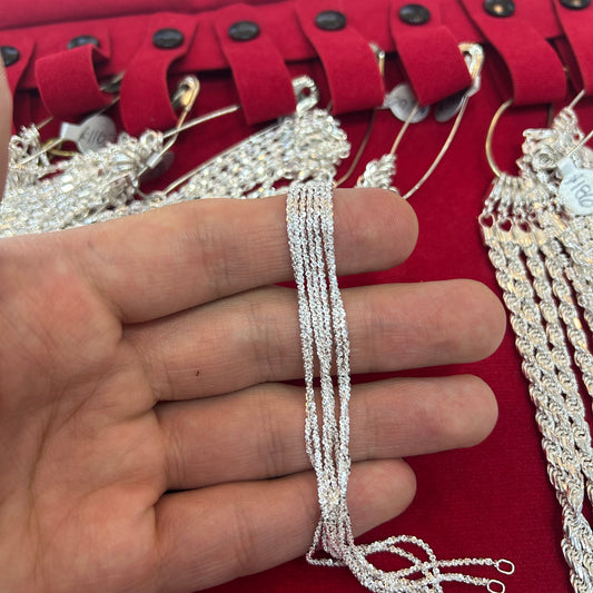 Brillitos Cósmicos (Pulsera Importación) Plata Ley 925 18cm