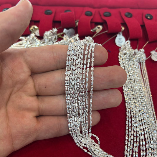 Líneas y Brillos (Pulsera Importación) Plata ley 925